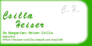 csilla heiser business card